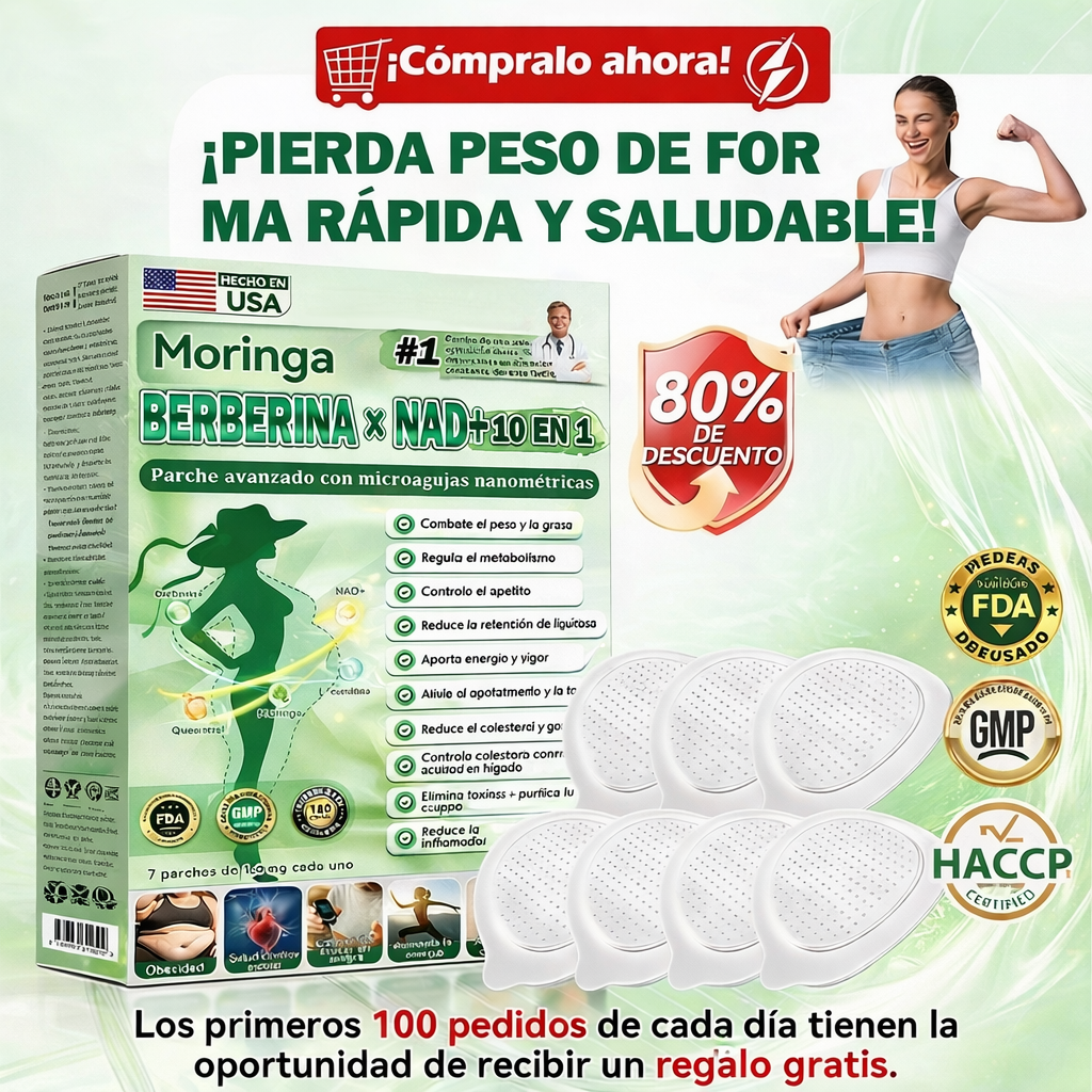 🧑‍⚕️🩺 Moringa · Berberine × NAD+ 𝟏𝟎-𝐢𝐧-𝟏 𝐀𝐝𝐯𝐚𝐧𝐜𝐞𝐝 𝐍𝐚𝐧𝐨 𝐌𝐢𝐜𝐫𝐨𝐧𝐞𝐞𝐝𝐥𝐞 𝐏𝐚𝐭𝐜𝐡 — 𝐎𝐧𝐜𝐞 𝐃𝐚𝐢𝐥𝐲, 𝐕𝐢𝐬𝐢𝐛𝐥𝐞 𝐑𝐞𝐬𝐮𝐥𝐭𝐬 𝐢𝐧 𝟕 𝐃𝐚𝐲𝐬