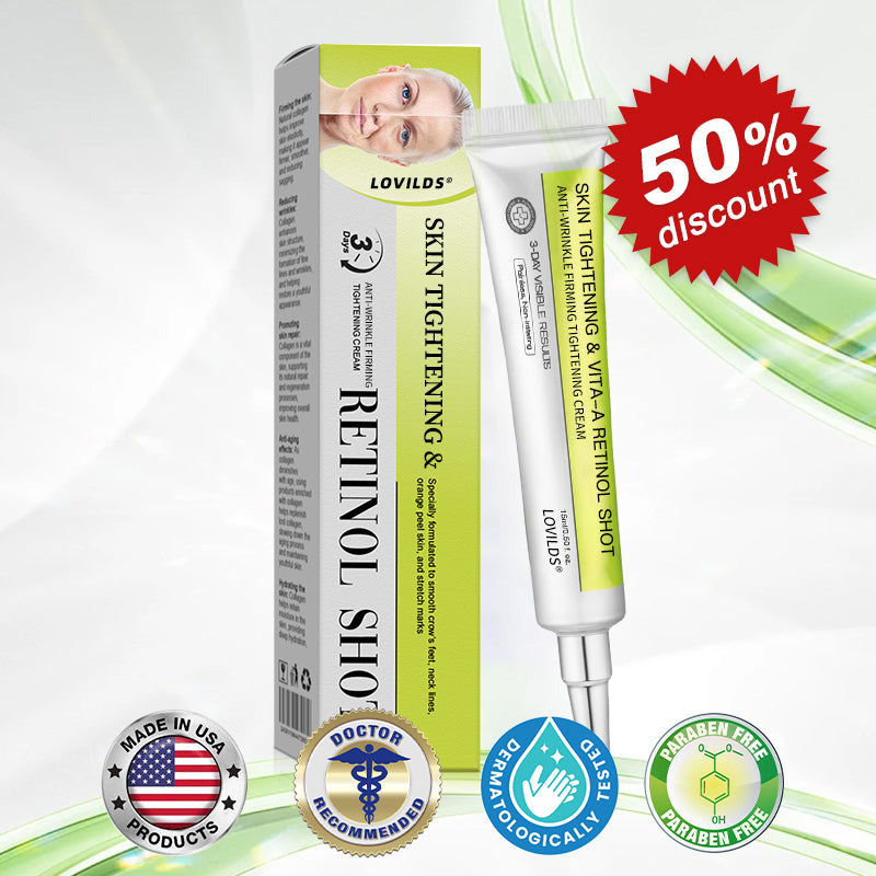 🧠👨‍⚕️Made and shipped from the USA 💫LOVILDS® Skin Tightening & Vita-A Retinol Retinol shot Anti-Wrinkle Firming Tightening cream - Last Day Promotion 49% OFF
