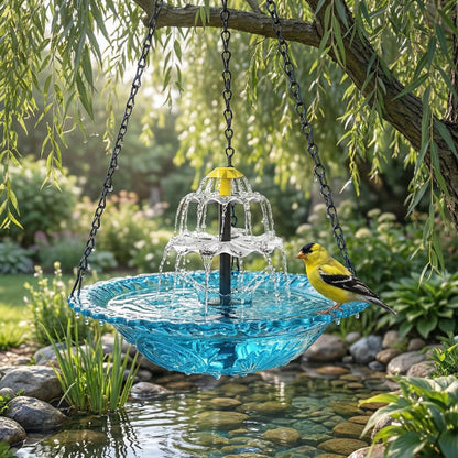🌟 Kids' Favorite Outdoor Fun – Solar Cascade Hanging Bird Bath Fountain | 49% OFF 🔥 Hurry, Limited Stock!