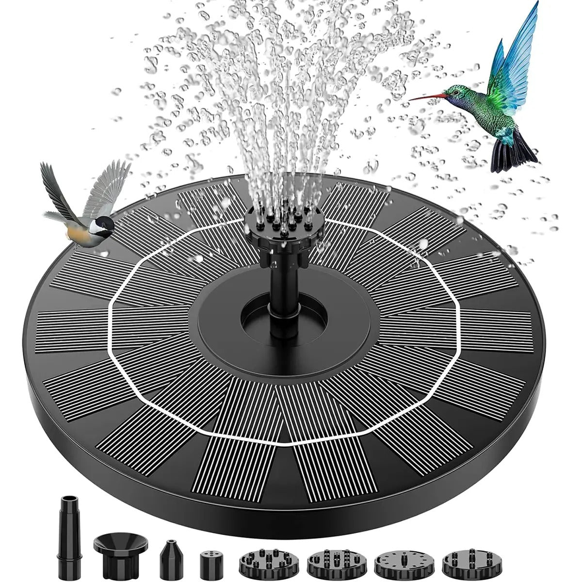 🌊 Solar Floating Fountain 🐦 – 6 Spray Modes for Garden & Bird Bath