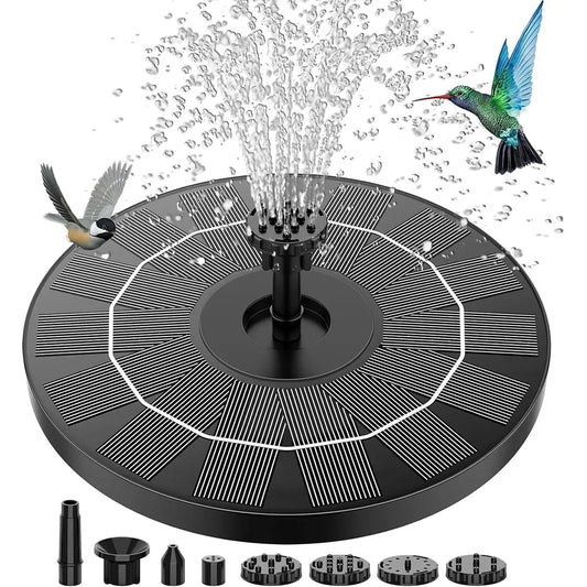 🌊 Solar Floating Fountain 🐦 – 6 Spray Modes for Garden & Bird Bath