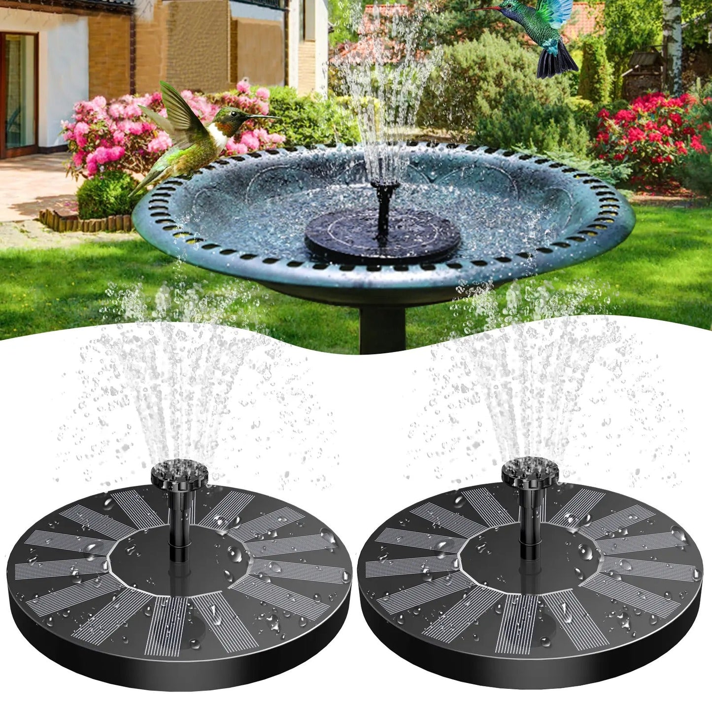 🌊 Solar Floating Fountain 🐦 – 6 Spray Modes for Garden & Bird Bath