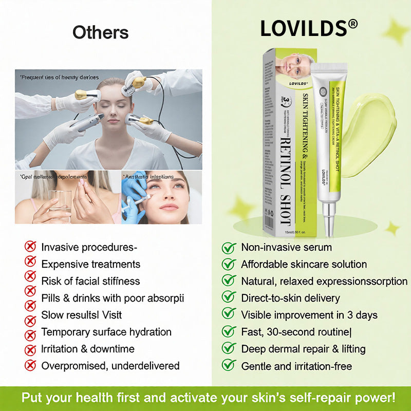 🧠👨‍⚕️Made and shipped from the USA 💫LOVILDS® Skin Tightening & Vita-A Retinol Retinol shot Anti-Wrinkle Firming Tightening cream - Last Day Promotion 49% OFF