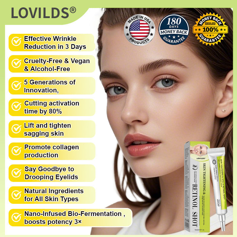 🧠👨‍⚕️Made and shipped from the USA 💫LOVILDS® Skin Tightening & Vita-A Retinol Retinol shot Anti-Wrinkle Firming Tightening cream - Last Day Promotion 49% OFF