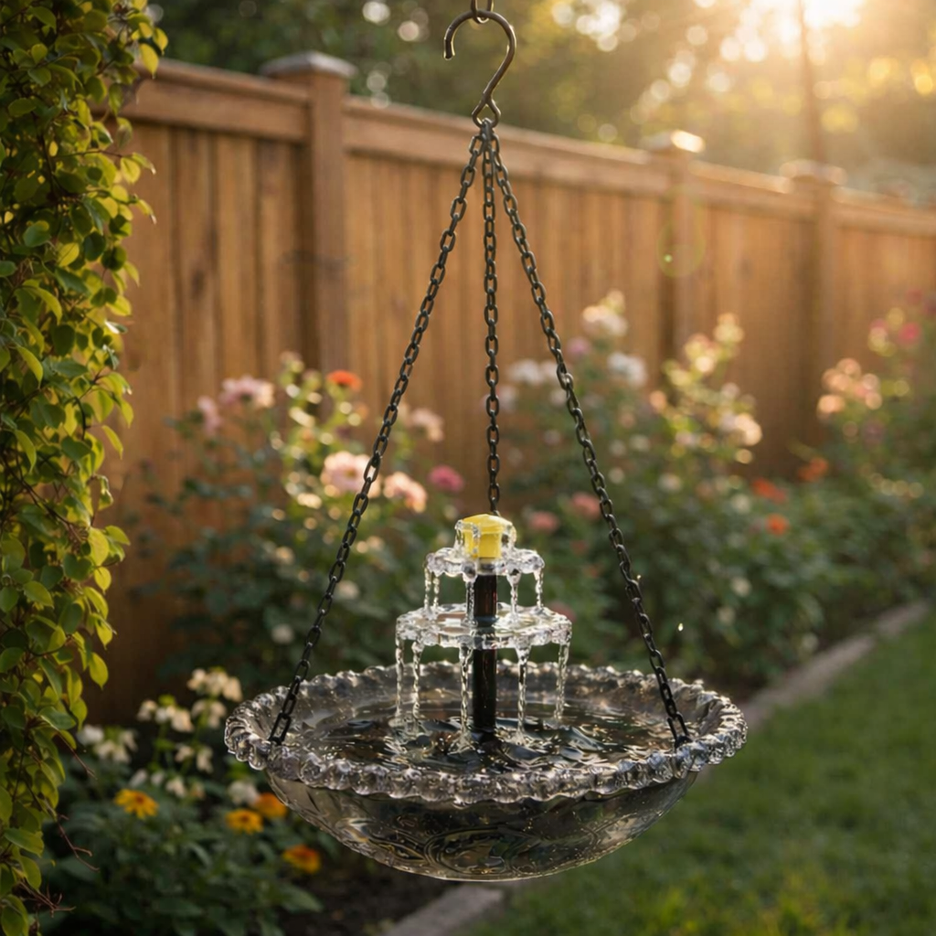 🌟 Kids' Favorite Outdoor Fun – Solar Cascade Hanging Bird Bath Fountain | 49% OFF 🔥 Hurry, Limited Stock!