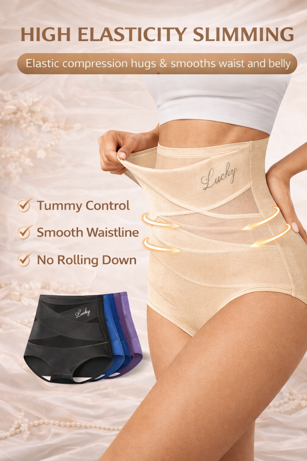 🌸LAST DAY 49% OFF🌸High-Waist Tummy Control Seamless Shaping Lucky Panties