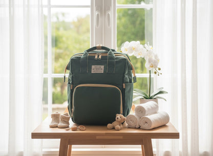 3-in-1 Diaper Bag with Built-in Bassinet