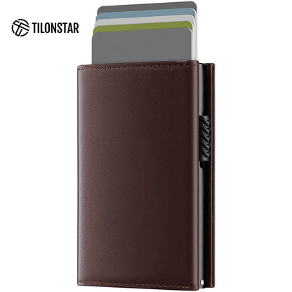 TVC302P Card Holder - Genuine Leather Pop up Wallet For Men's,TILONSTAR