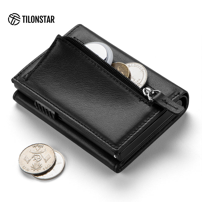 TVC302P Card Holder - Genuine Leather Pop up Wallet For Men's,TILONSTAR