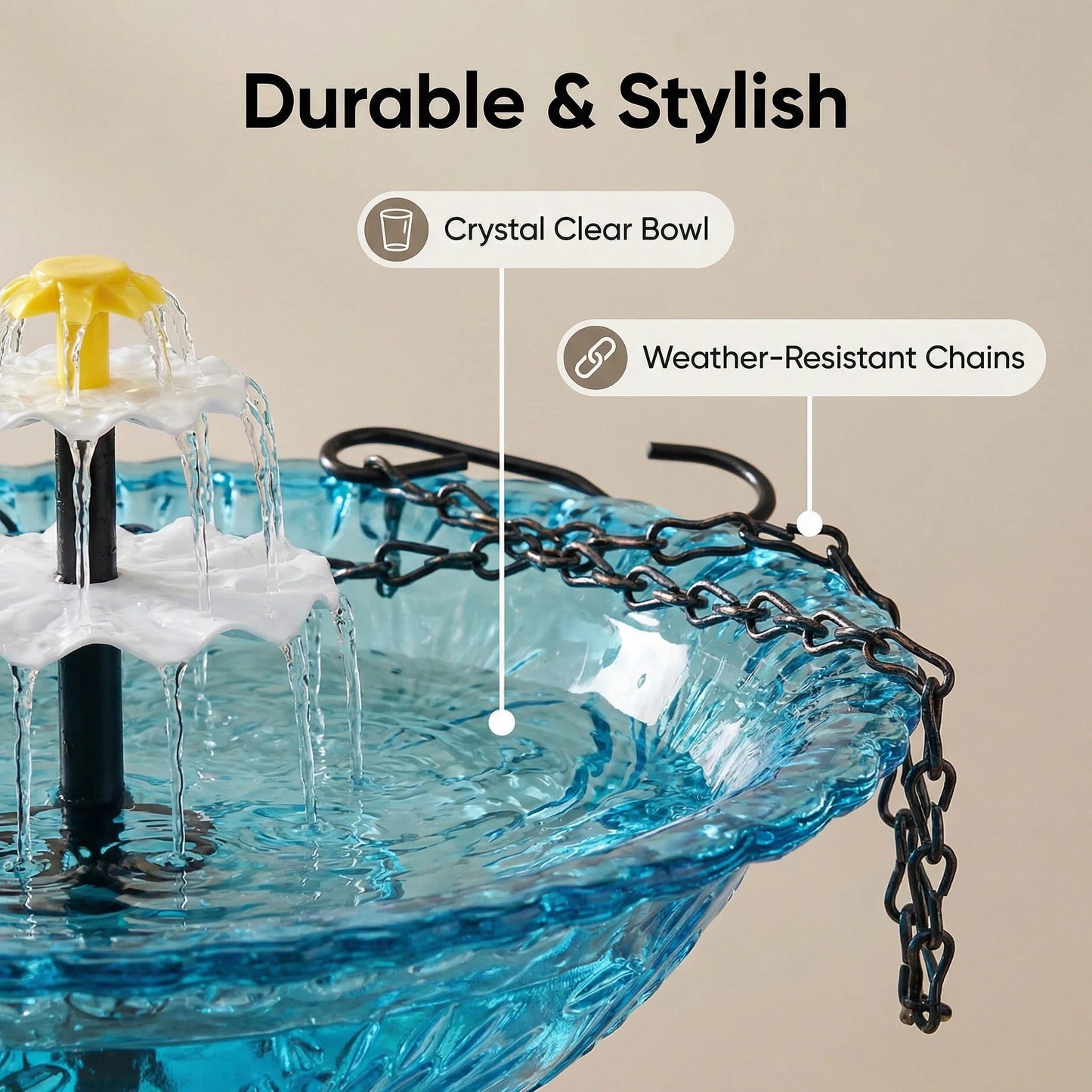 🌟 Kids' Favorite Outdoor Fun – Solar Cascade Hanging Bird Bath Fountain | 49% OFF 🔥 Hurry, Limited Stock!